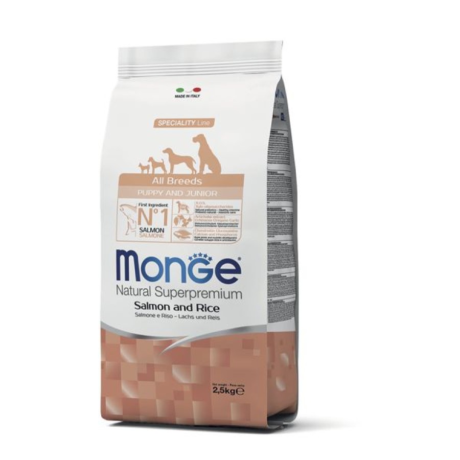 Cani Monge Natural Superpremium | Monge Natural Superpremium Puppy & Junior Salmone E Riso
