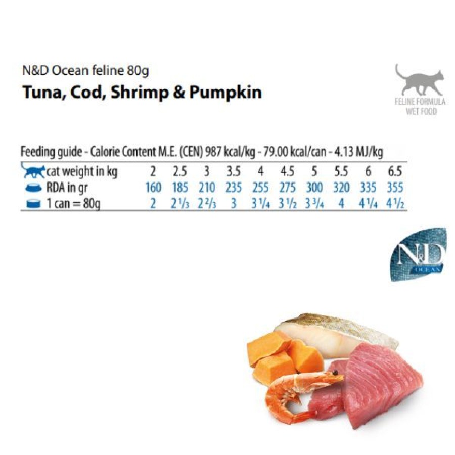 Gatti Farmina N&D Ocean | Farmina N&D Ocean Feline Umido 70 Gr