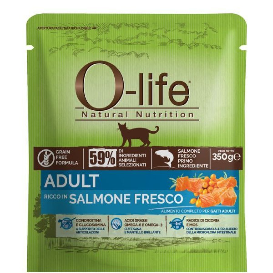Gatti O-Life | O-Life Cat Adult Grain Free Salmone Fresco