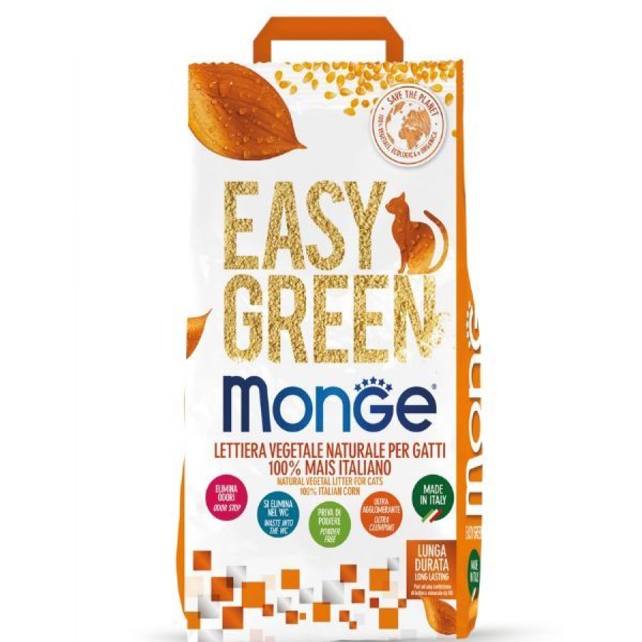 Gatti Monge Natural Superpremium | Lettiera Vegetale Monge Easy Green 100% Mais Italiano