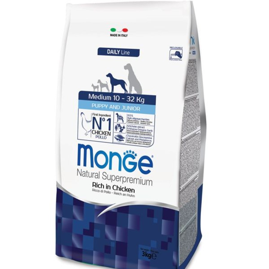 Cani Monge Natural Superpremium | Monge Natural Superpremium Medium Puppy & Junior Ricco Di Pollo